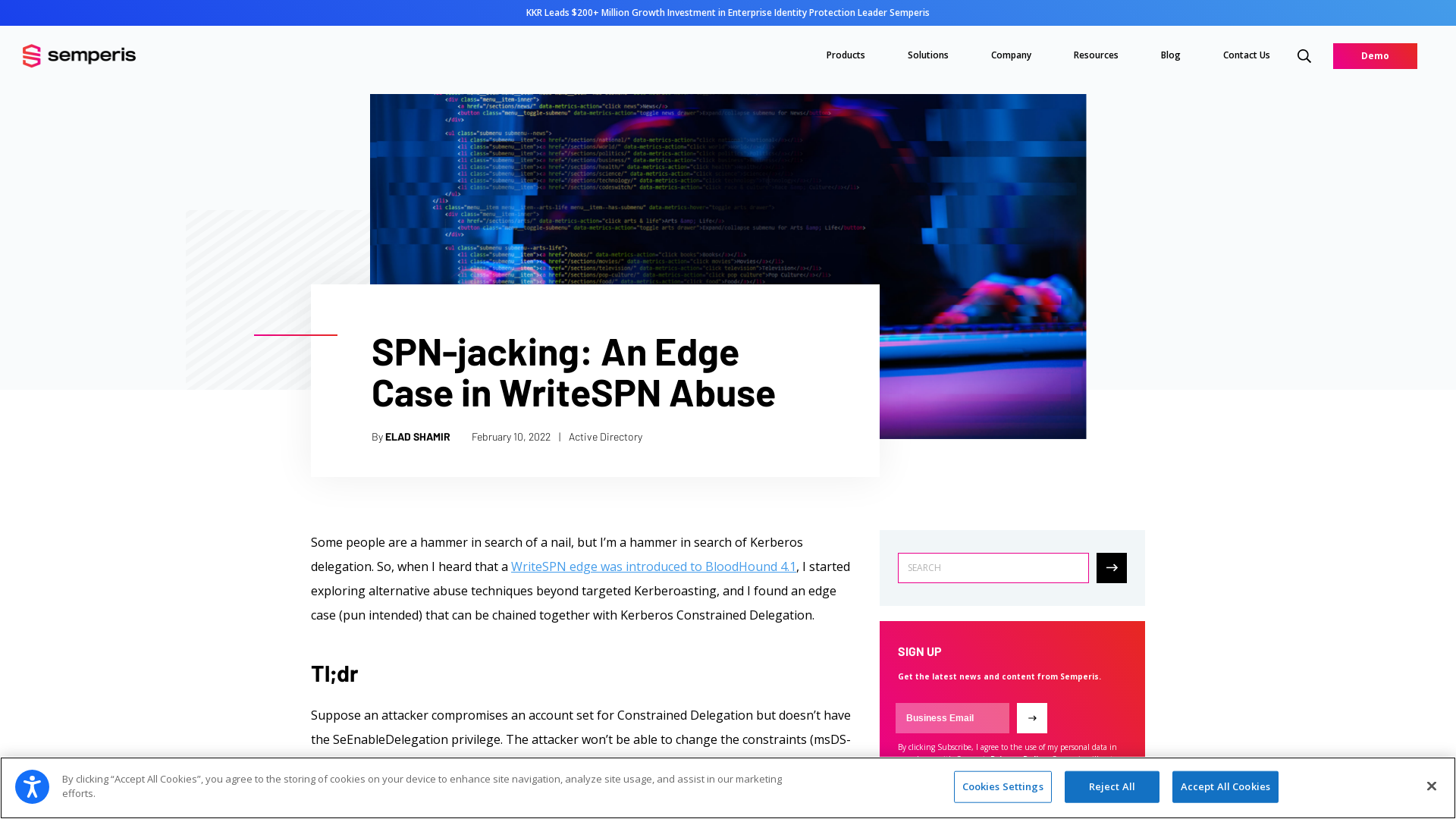 SPN-jacking: An Edge Case in WriteSPN Abuse | Semperis
