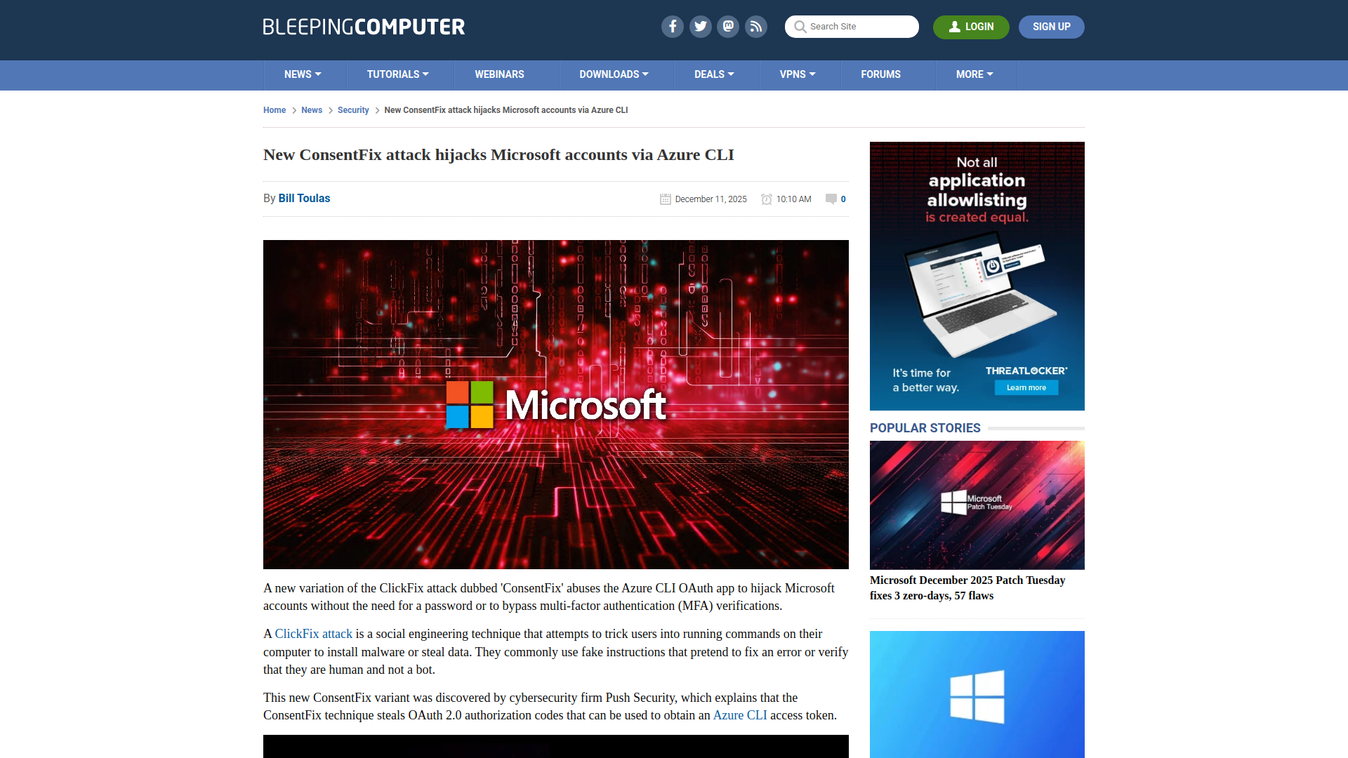 New ConsentFix attack hijacks Microsoft accounts via Azure CLI