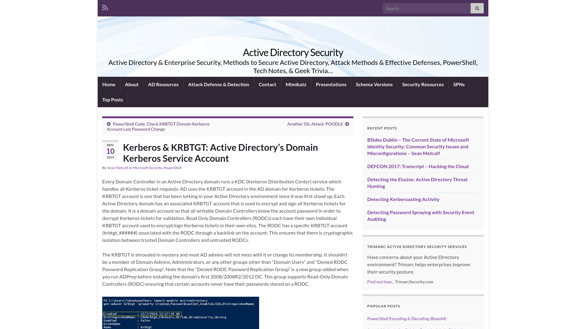 Kerberos & KRBTGT: Active Directory’s Domain Kerberos Service Account – Active Directory Security