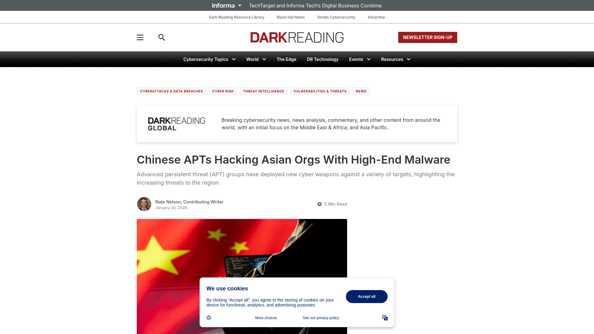 Chinese APTs Hacking Asian Orgs With High-End Malware