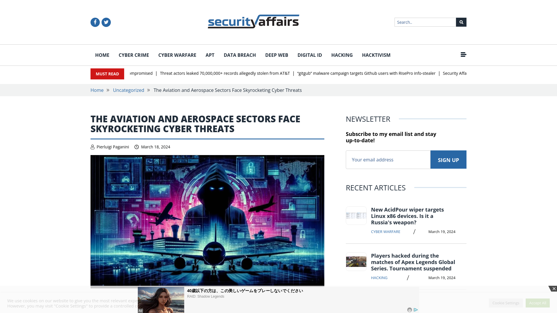 The Aviation and Aerospace Sectors Face Skyrocketing Cyber Threats