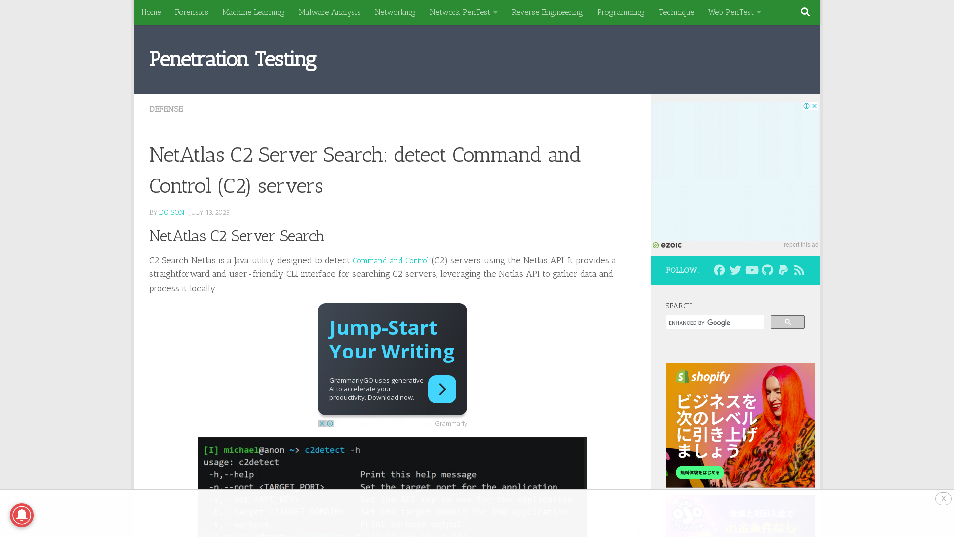 NetAtlas C2 Server Search: detect Command and Control (C2) servers