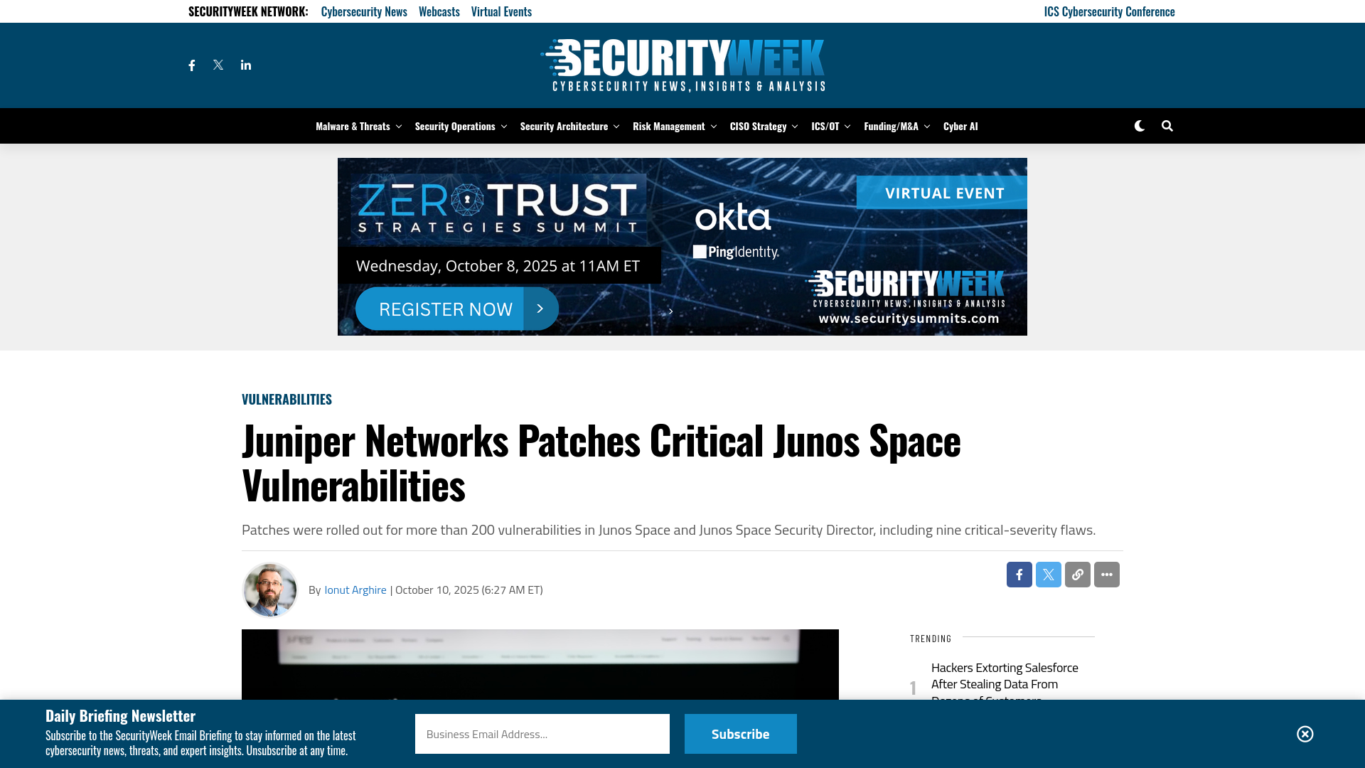 Juniper Networks Patches Critical Junos Space Vulnerabilities - SecurityWeek
