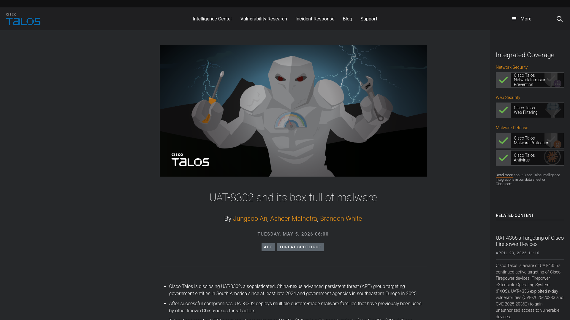 UAT-8302 and its box full of malware