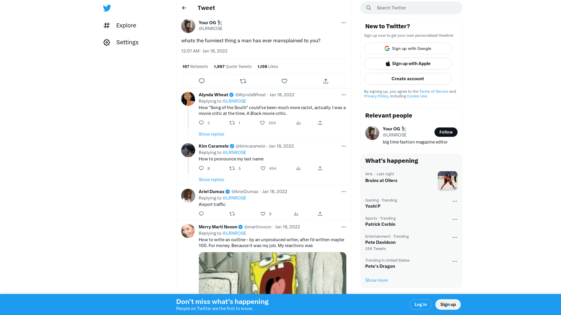 Your OG 🐩 on Twitter: "whats the funniest thing a man has ever mansplained to you?" / Twitter