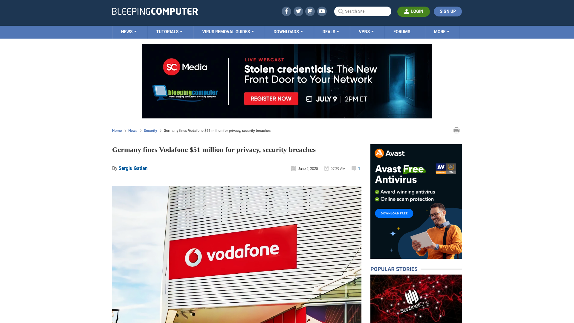 Germany fines Vodafone $51 million for privacy, security breaches
