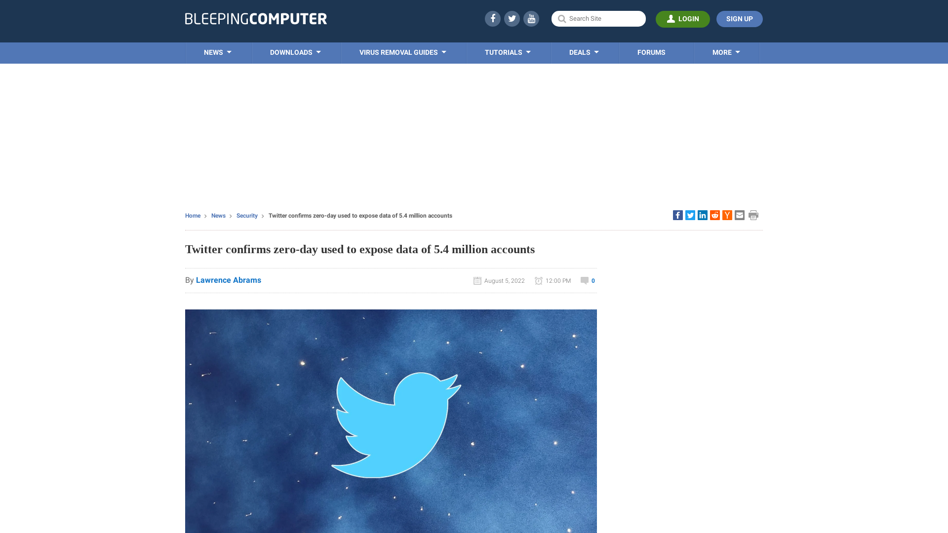 Twitter confirms zero-day used to expose data of 5.4 million accounts