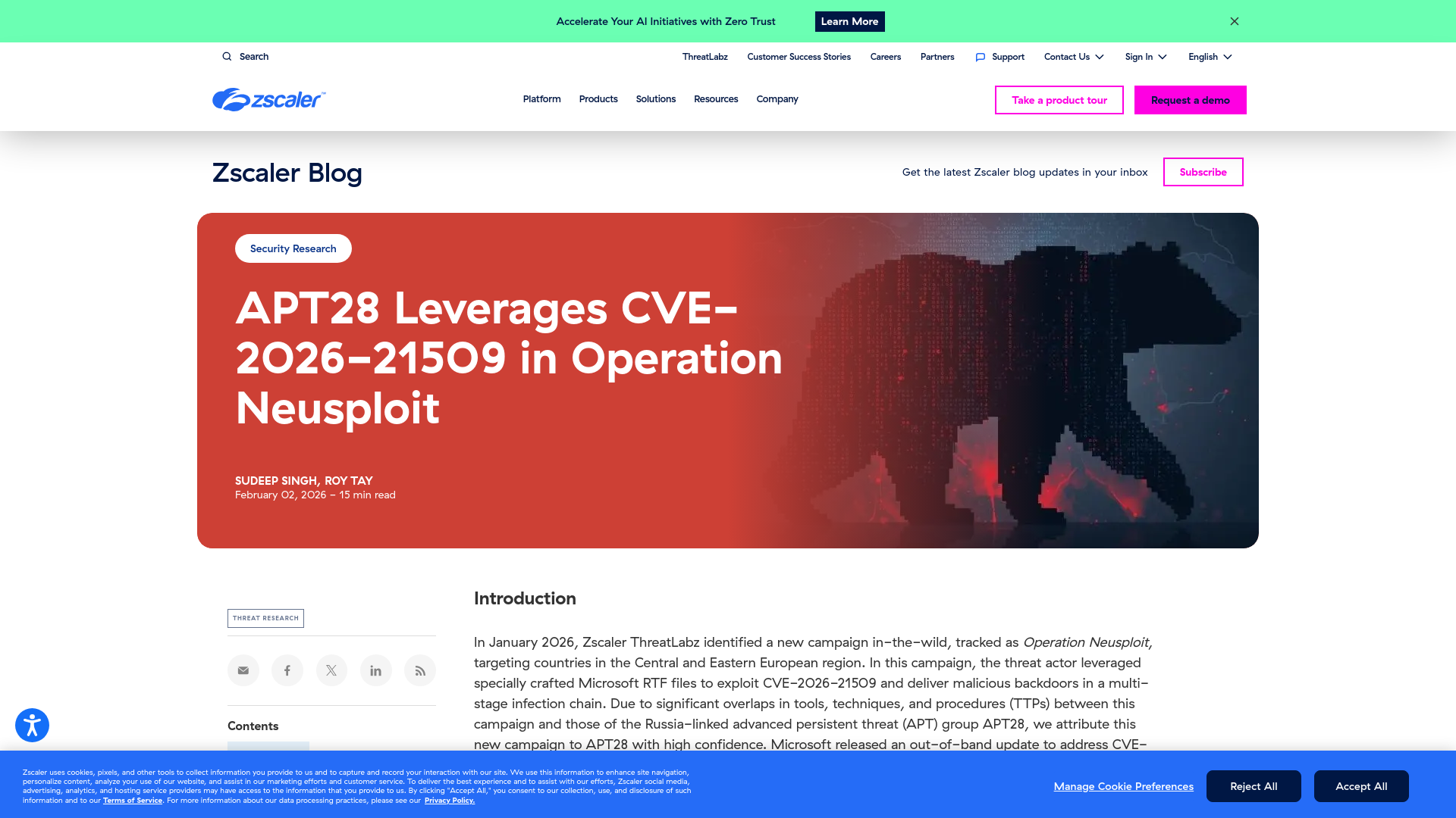 Operation Neusploit: APT28 Uses CVE-2026-21509 | ThreatLabz