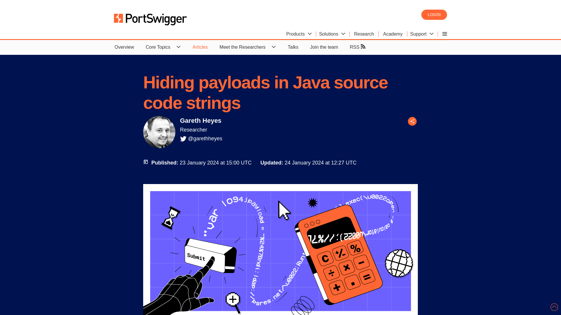 Hiding payloads in Java source code strings | PortSwigger Research