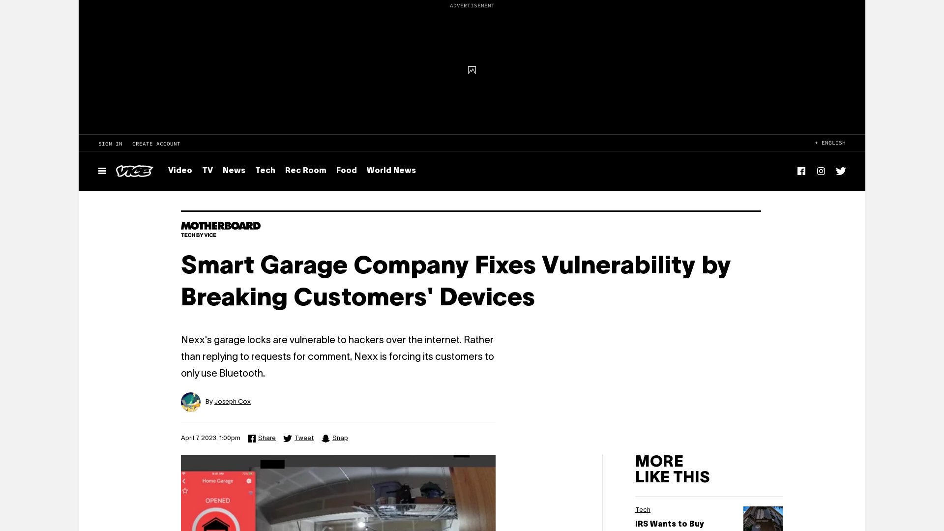 Smart Garage Company Fixes Vulnerability by Breaking Customers' Devices