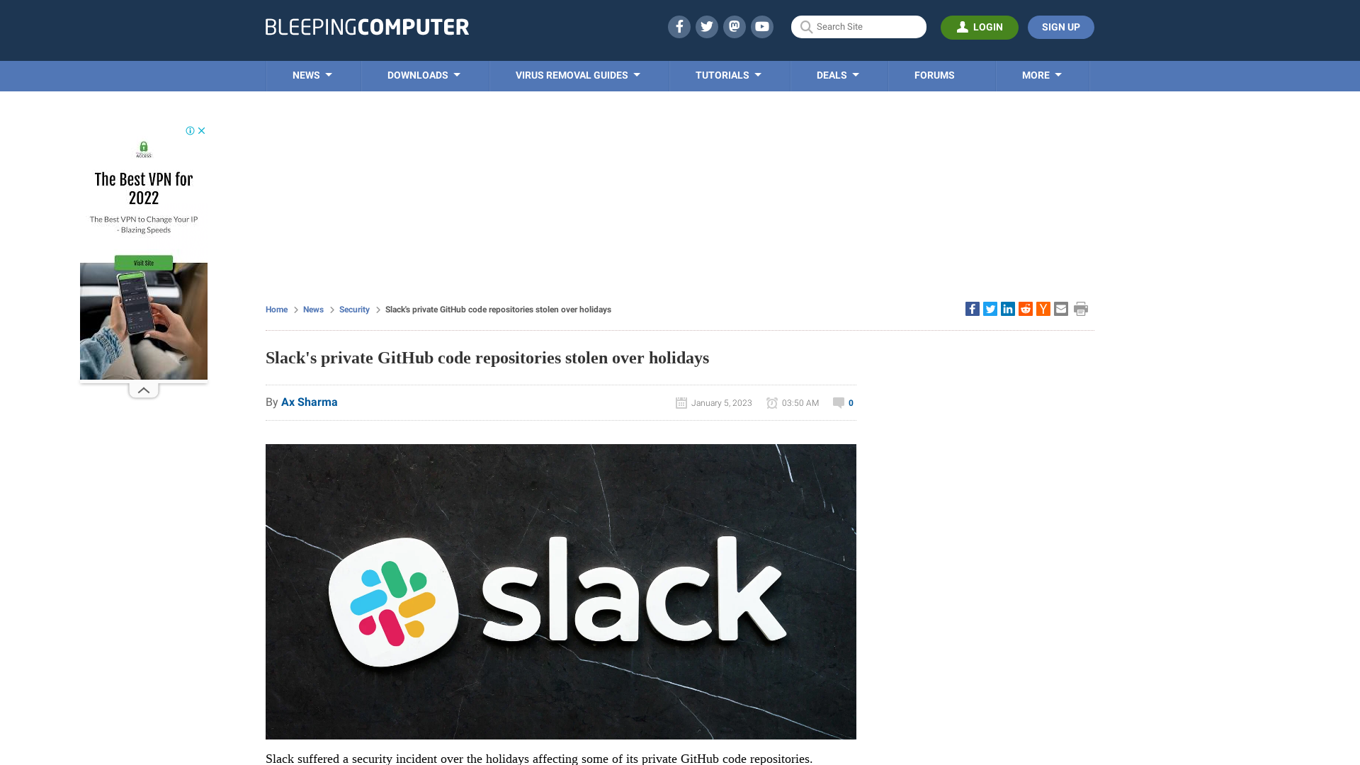 Slack's private GitHub code repositories stolen over holidays