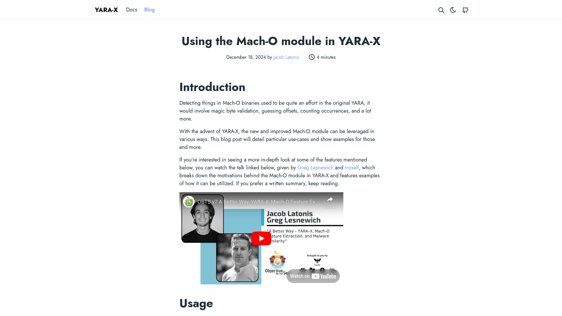 Using the Mach-O module in YARA-X | YARA-X