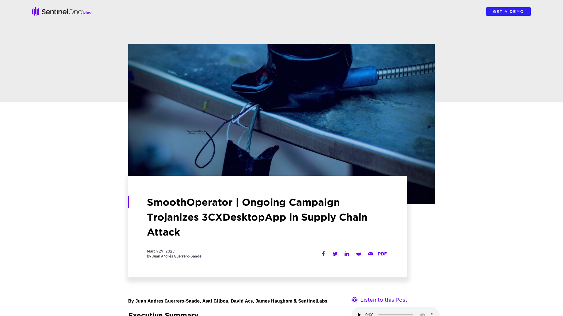 SmoothOperator | Ongoing Campaign Trojanizes 3CXDesktopApp in Supply Chain Attack - SentinelOne