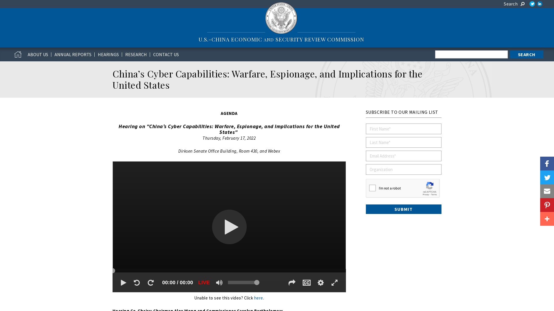 China’s Cyber Capabilities: Warfare, Espionage, and Implications for the United States | U.S.- CHINA | ECONOMIC and SECURITY REVIEW COMMISSION