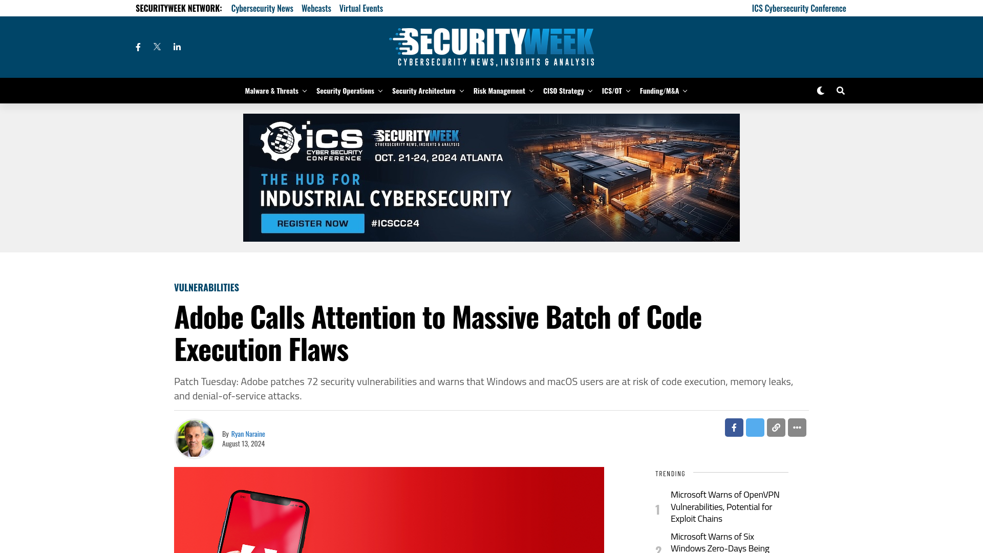 Adobe Calls Attention to Massive Batch of Code Execution Flaws - SecurityWeek