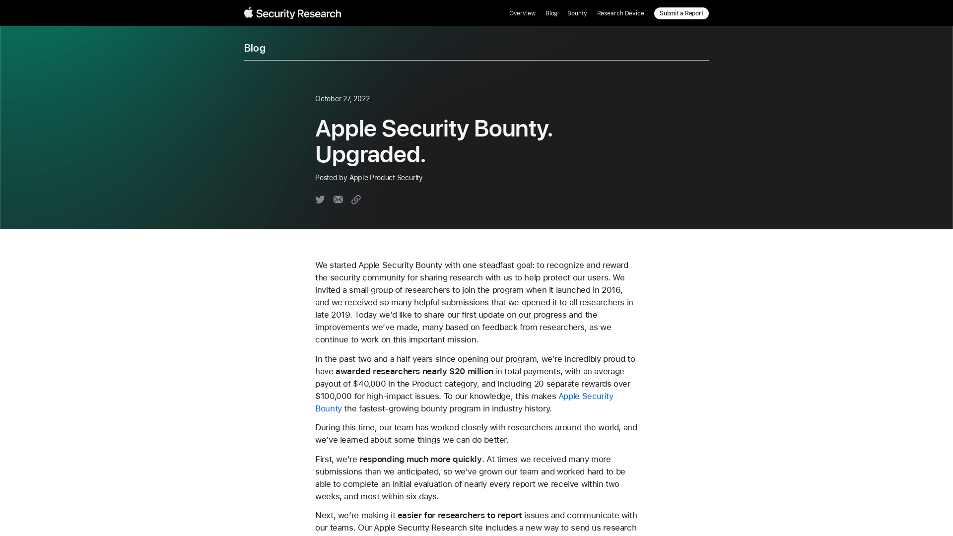 Blog - Apple Security Bounty. Upgraded. - Apple Security Research