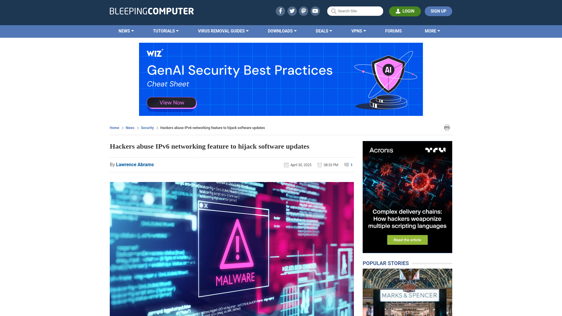 Hackers abuse IPv6 networking feature to hijack software updates