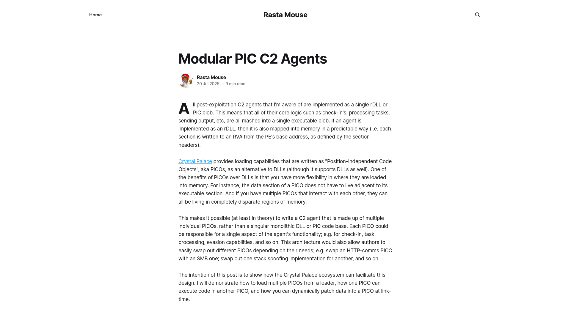Modular PIC C2 Agents
