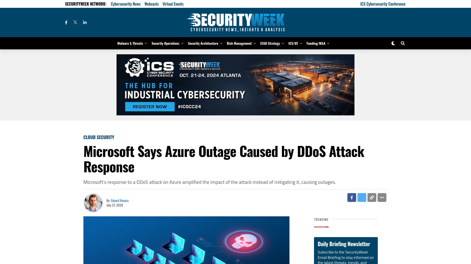 Microsoft Says Azure Outage Caused by DDoS Attack Response - SecurityWeek