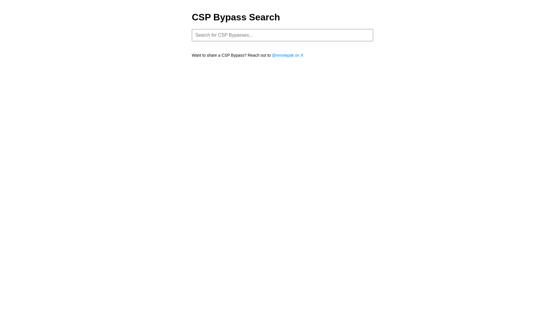 CSP Bypass Search