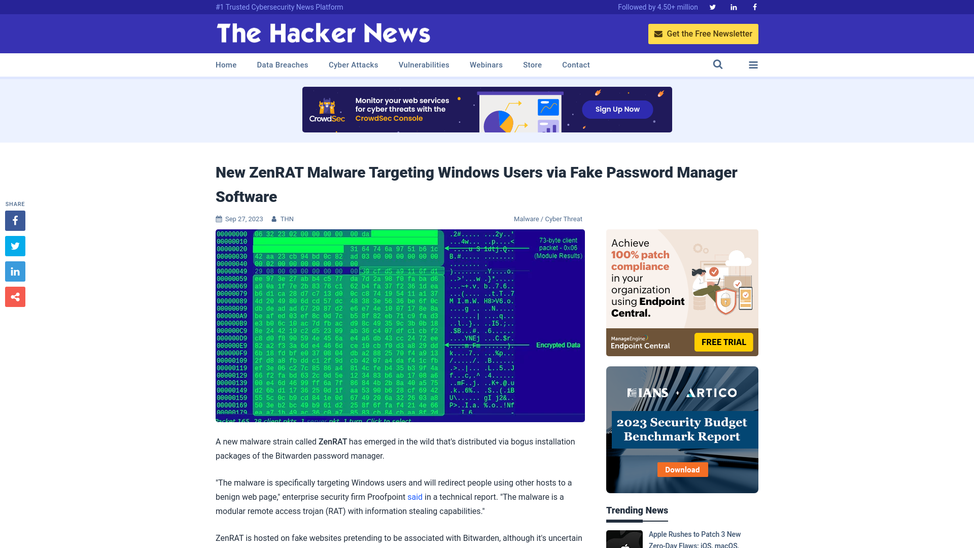 New ZenRAT Malware Targeting Windows Users via Fake Password Manager Software