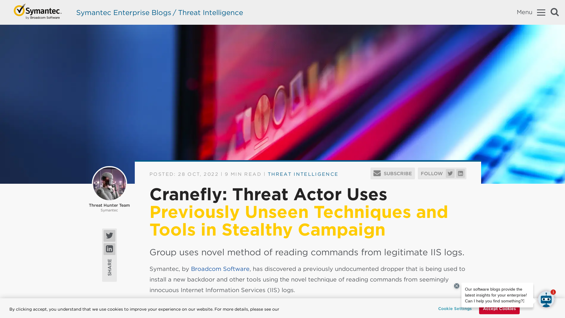 Cranefly: Threat Actor Uses Previously Unseen Techniques and Tools in Stealthy Campaign | Symantec Enterprise Blogs