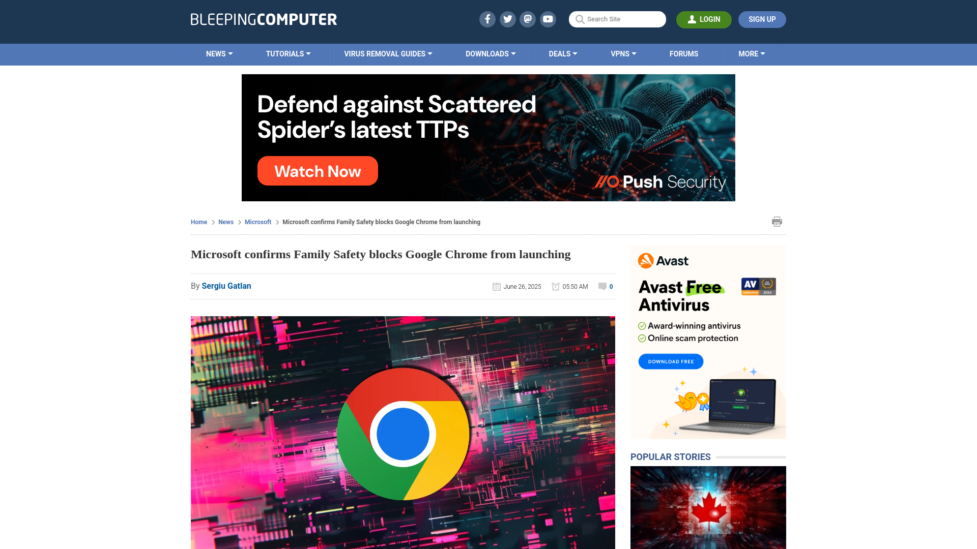 Microsoft confirms Family Safety blocks Google Chrome from launching