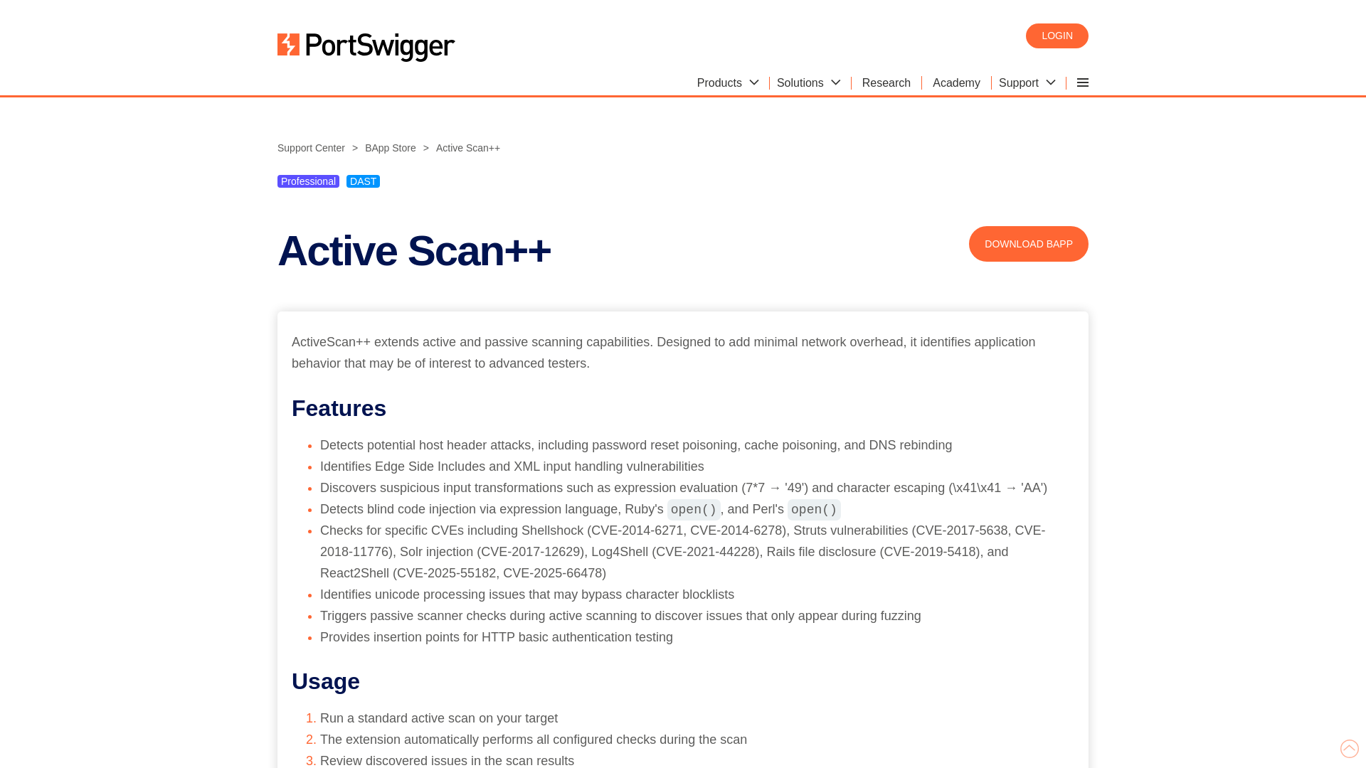 Active Scan++ - PortSwigger