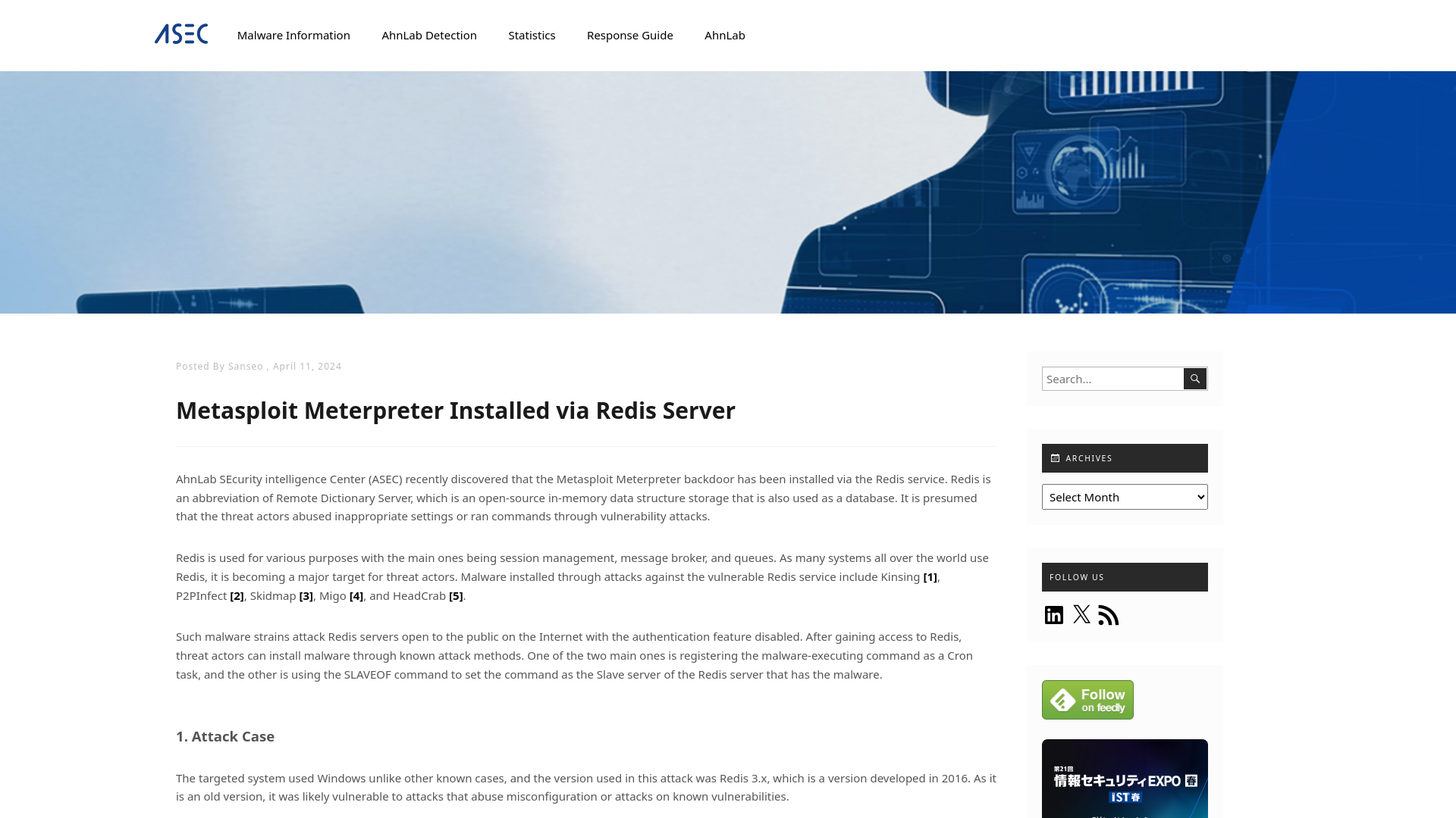 Metasploit Meterpreter Installed via Redis Server - ASEC BLOG