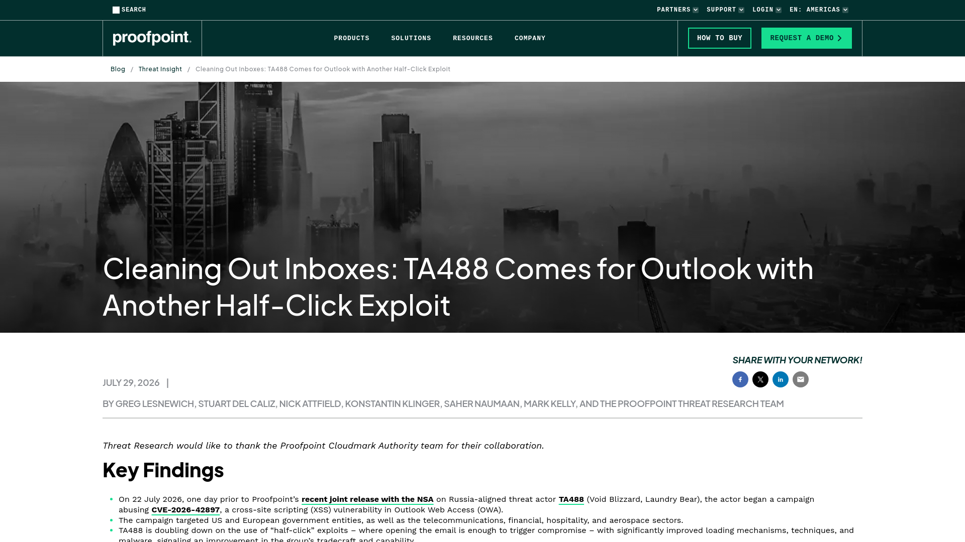 Cleaning Out Inboxes: TA488 Comes for Outlook with Another Half-Click Exploit | Proofpoint US