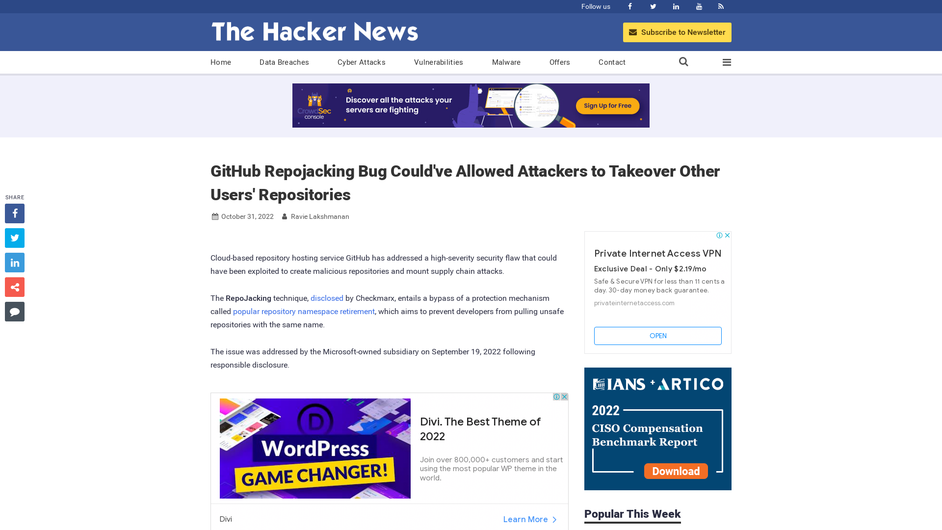 GitHub Repojacking Bug Could've Allowed Attackers to Takeover Other Users' Repositories
