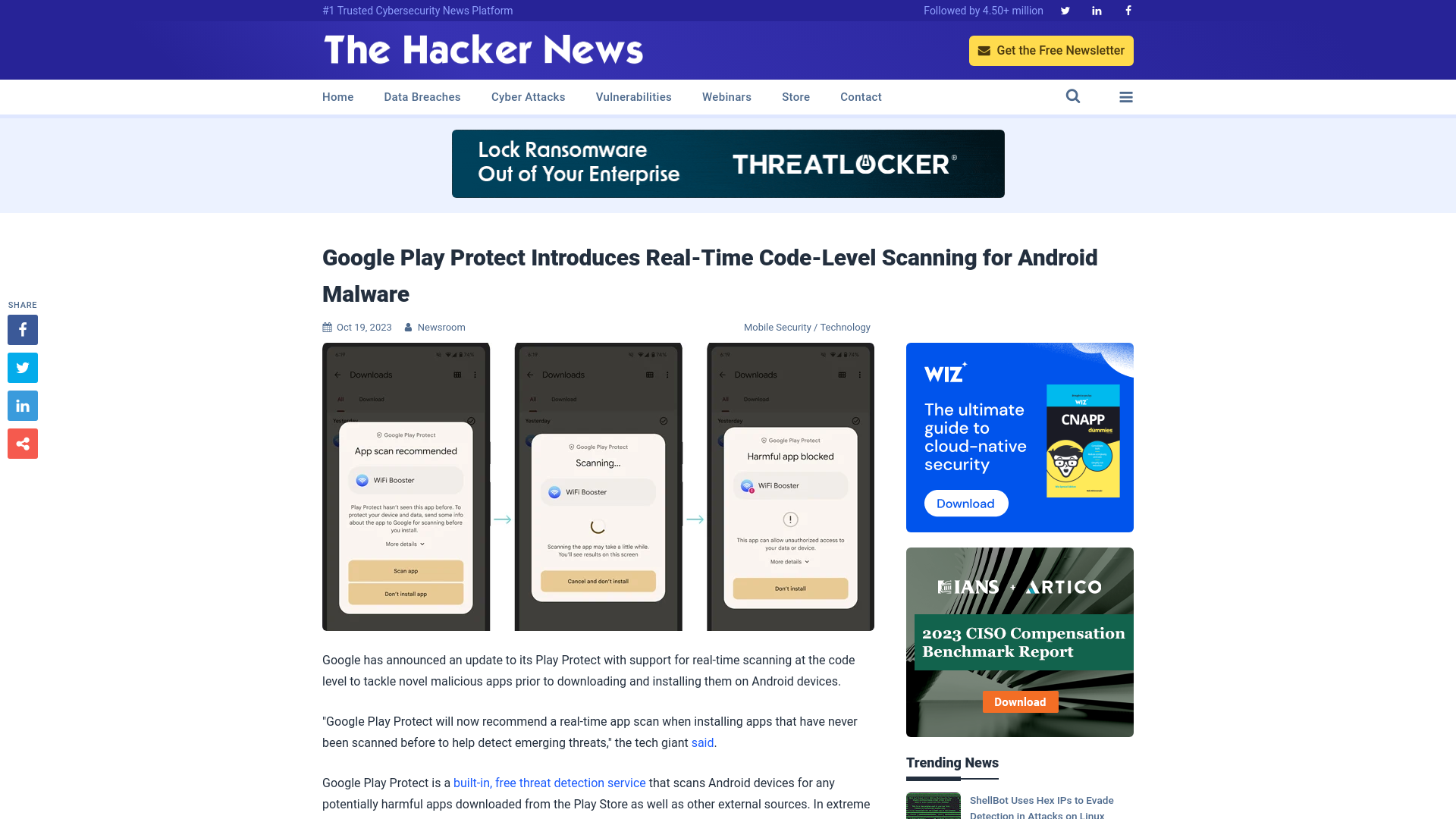 Google Play Protect Introduces Real-Time Code-Level Scanning for Android Malware