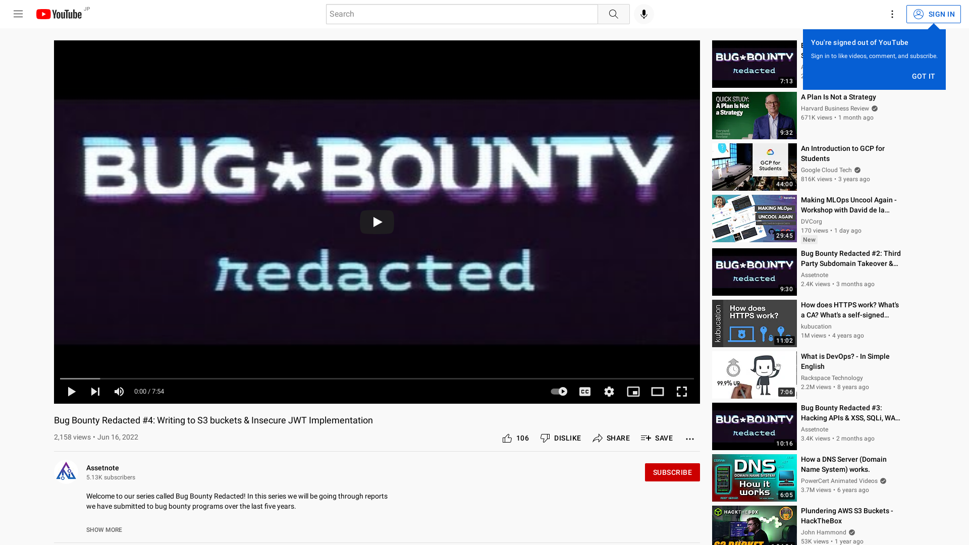 Bug Bounty Redacted #4: Writing to S3 buckets & Insecure JWT Implementation - YouTube