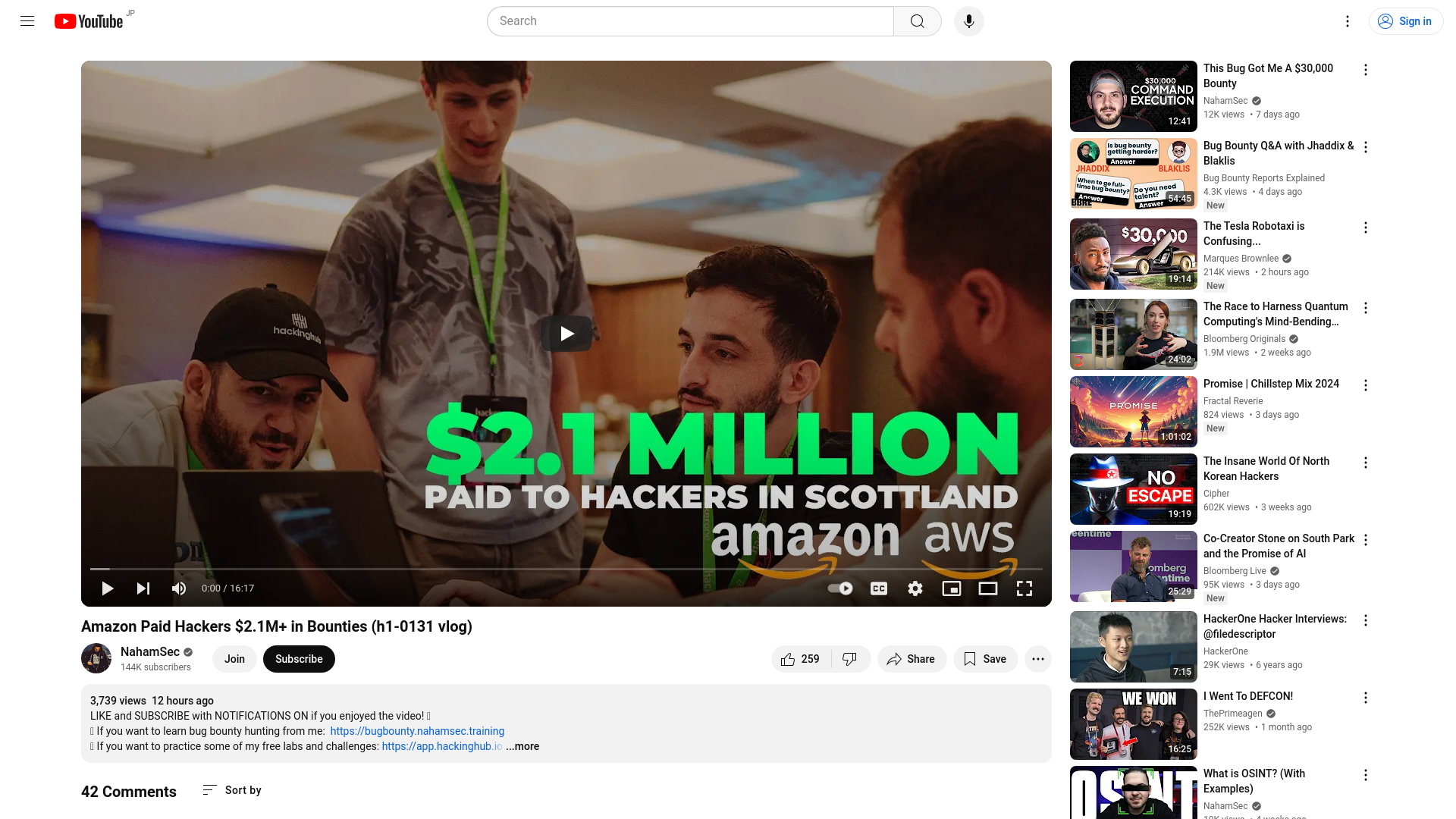 Amazon Paid Hackers $2.1M+ in Bounties (h1-0131 vlog) - YouTube