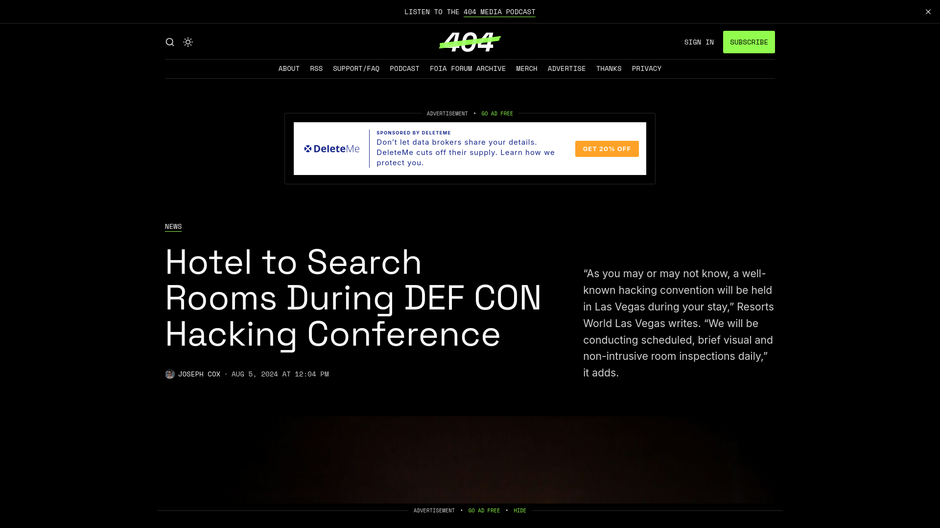 Hotel to Search Rooms During DEF CON Hacking Conference