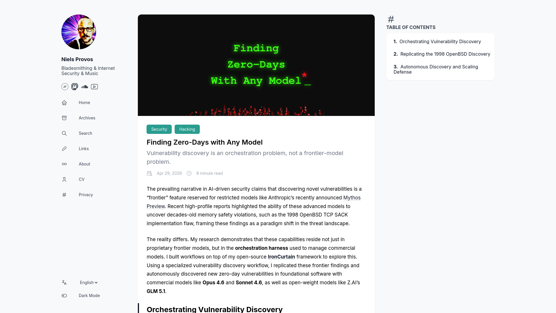 Finding Zero-Days with Any Model