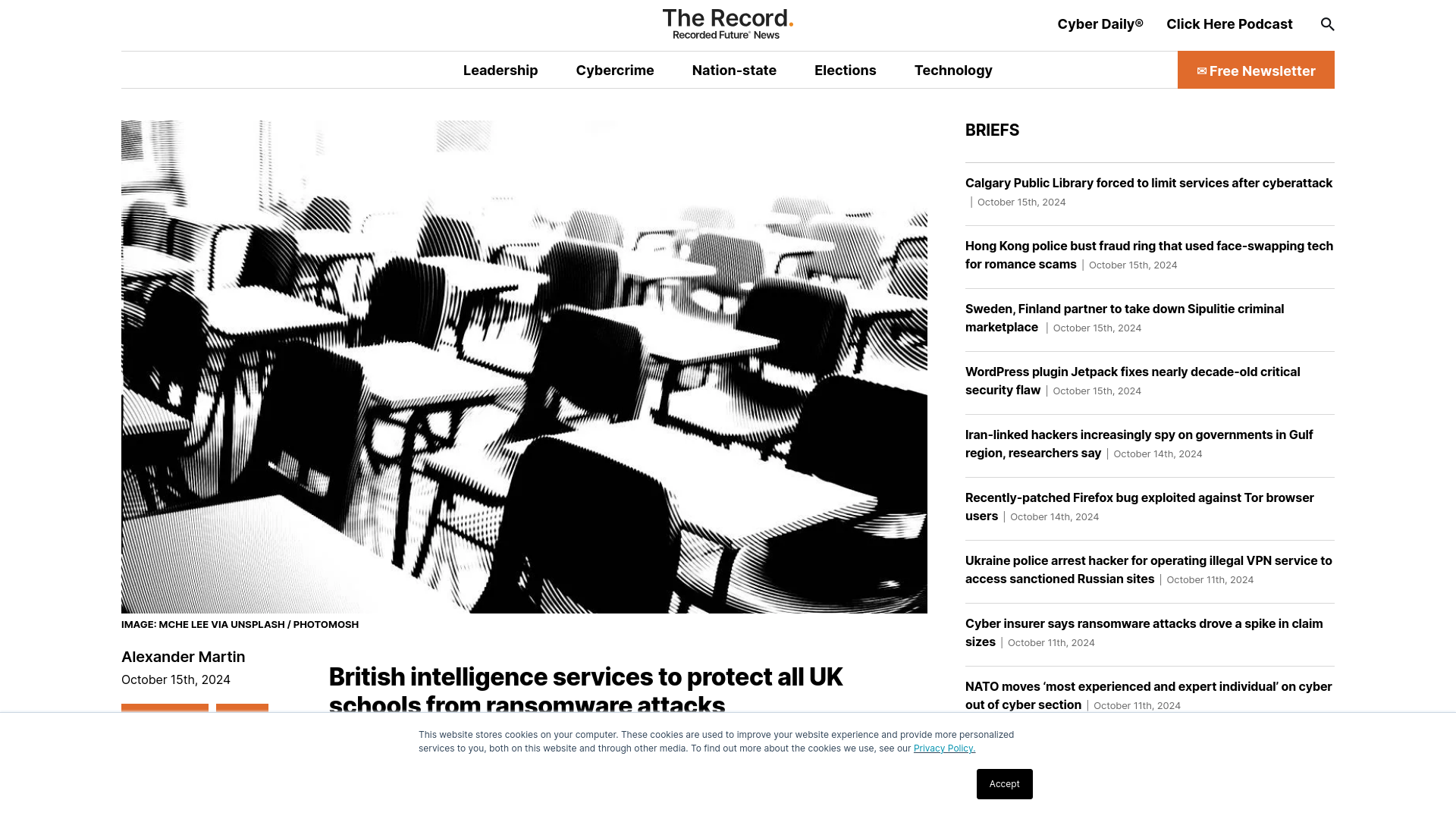 British intelligence services to protect all UK schools from ransomware attacks