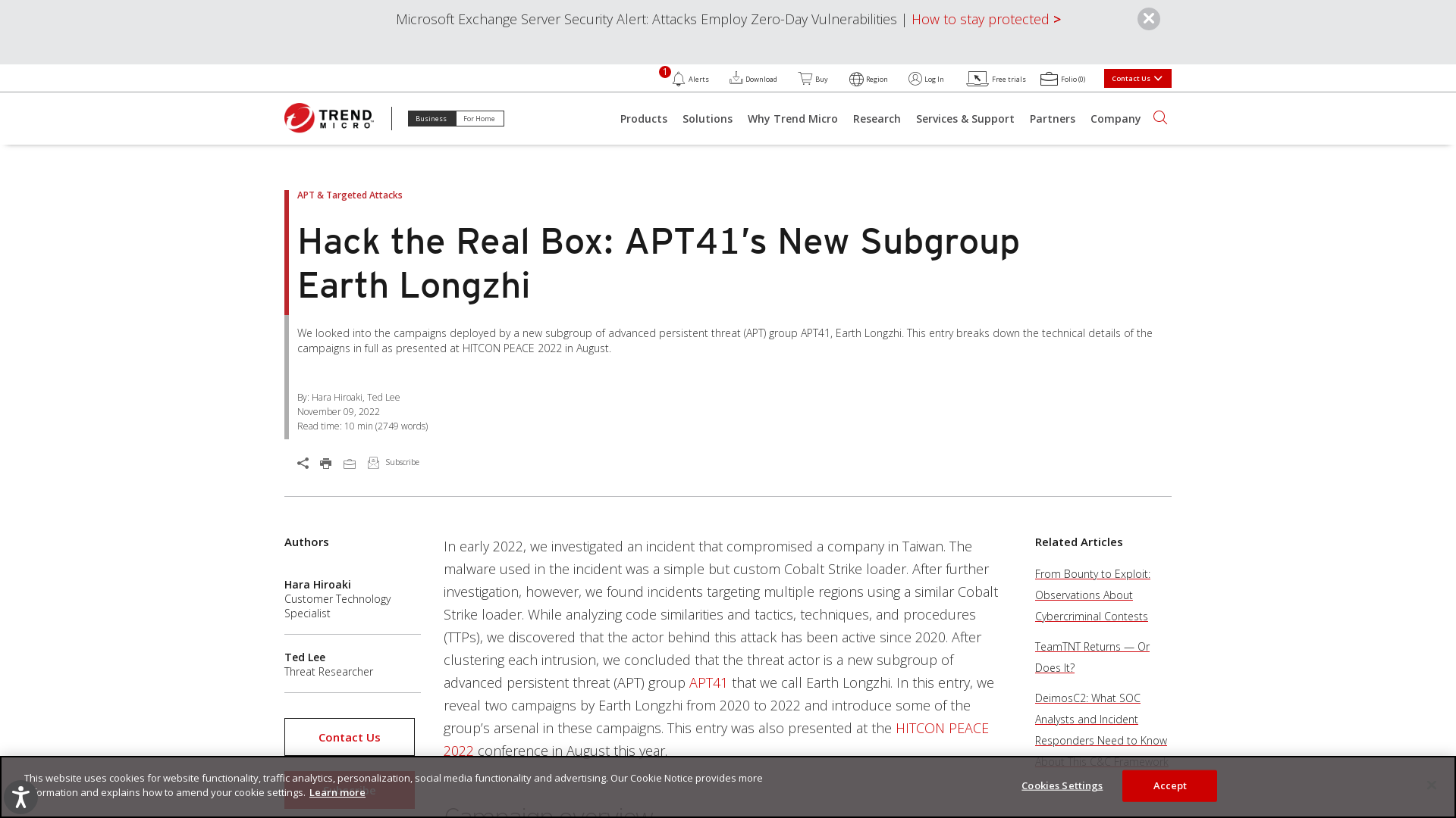 Hack the Real Box: APT41’s New Subgroup Earth Longzhi