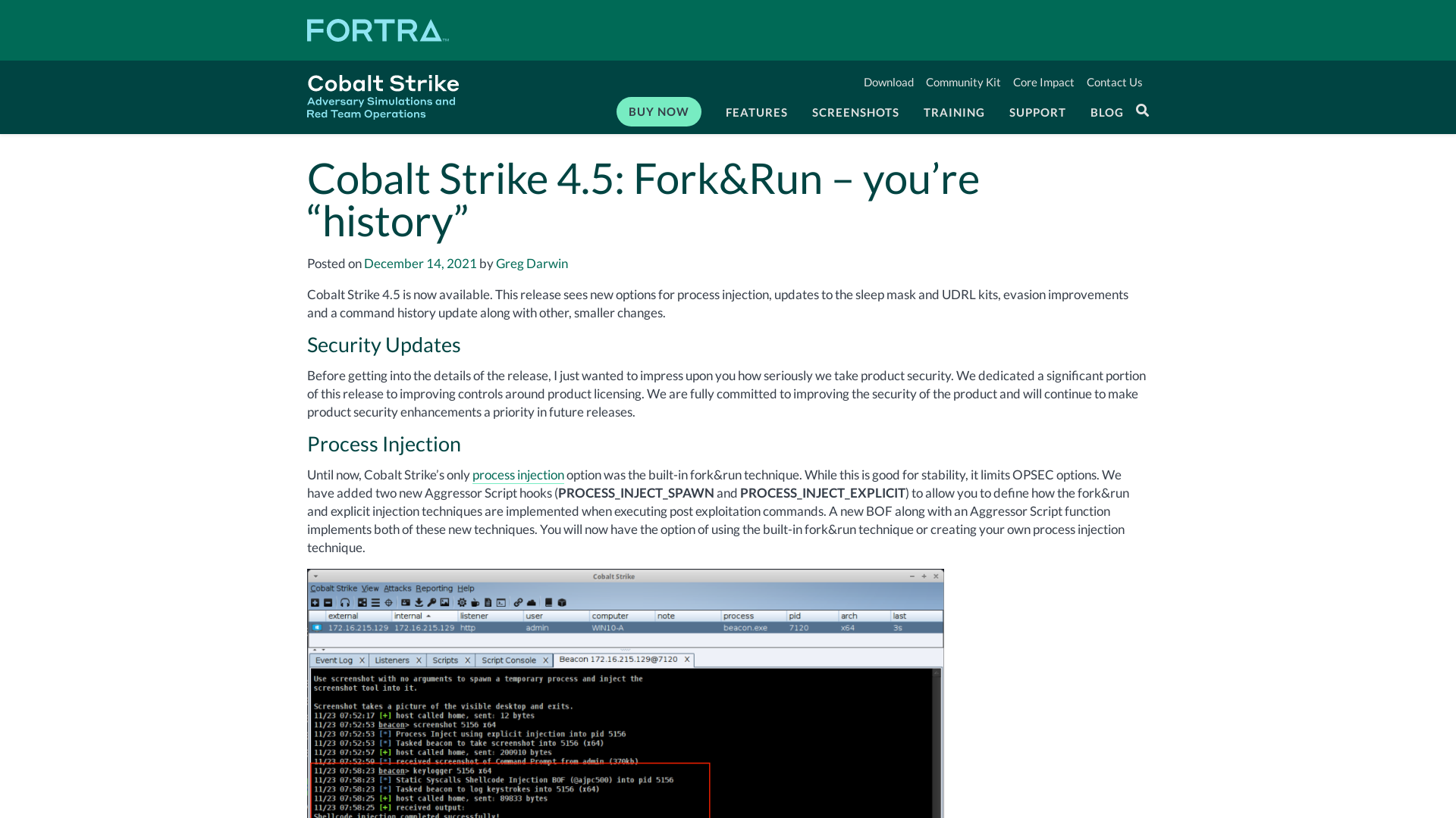 Cobalt Strike 4.5: Fork&Run - You're "history" | Cobalt Strike