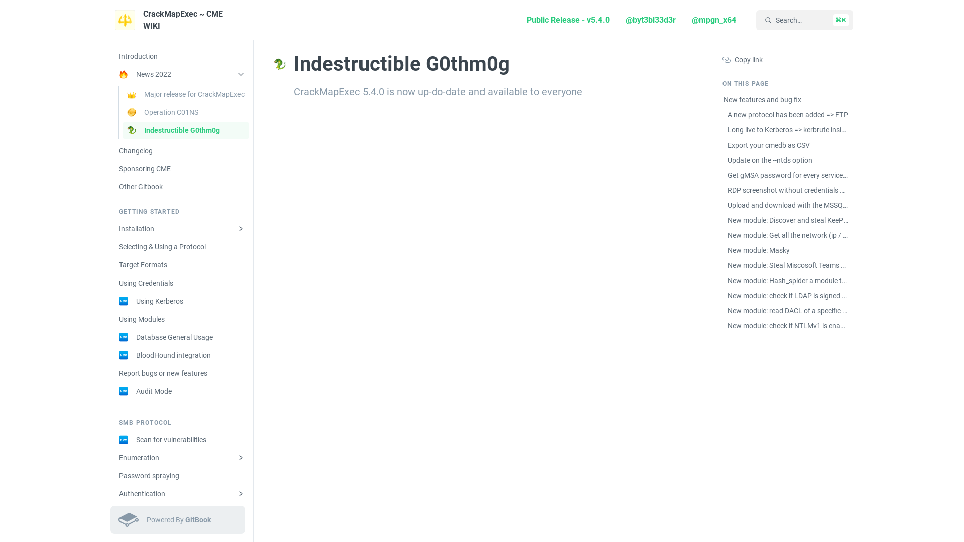 Indestructible G0thm0g - CrackMapExec ~ CME WIKI