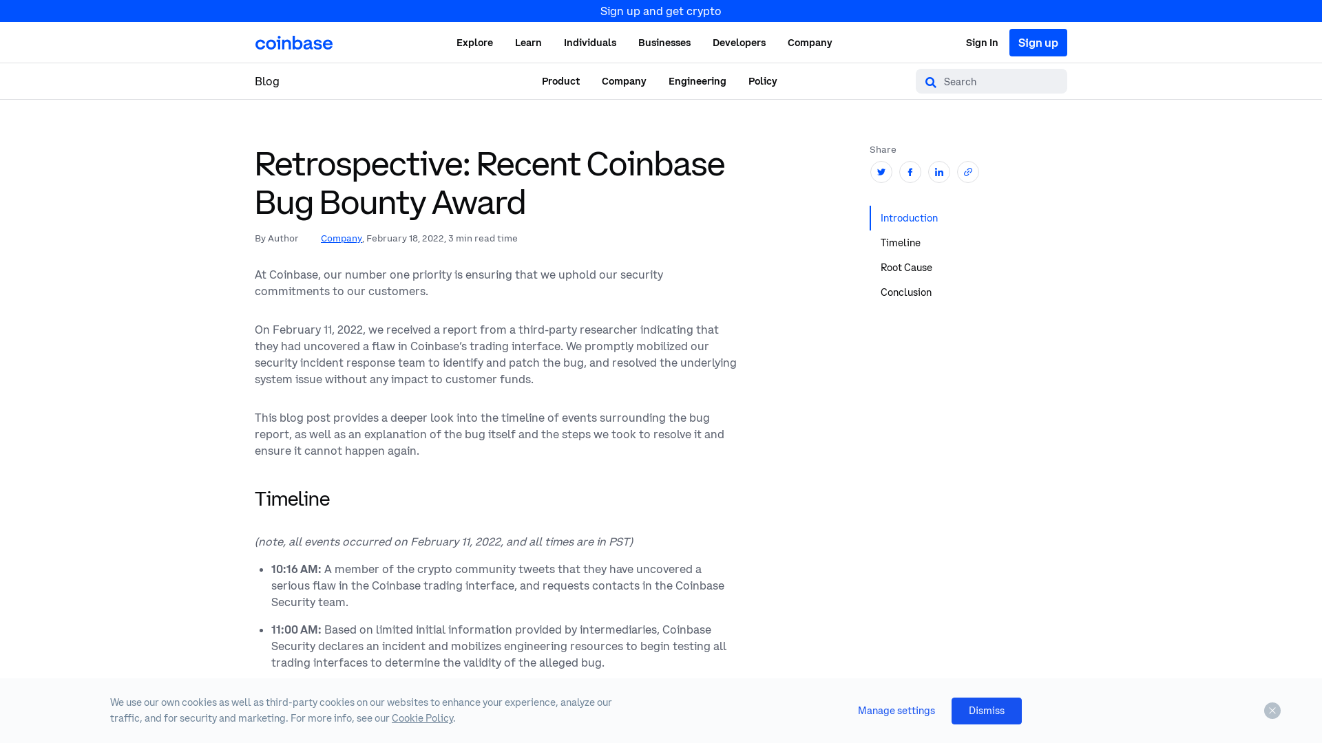 Retrospective: Recent Coinbase Bug Bounty Award - Blog