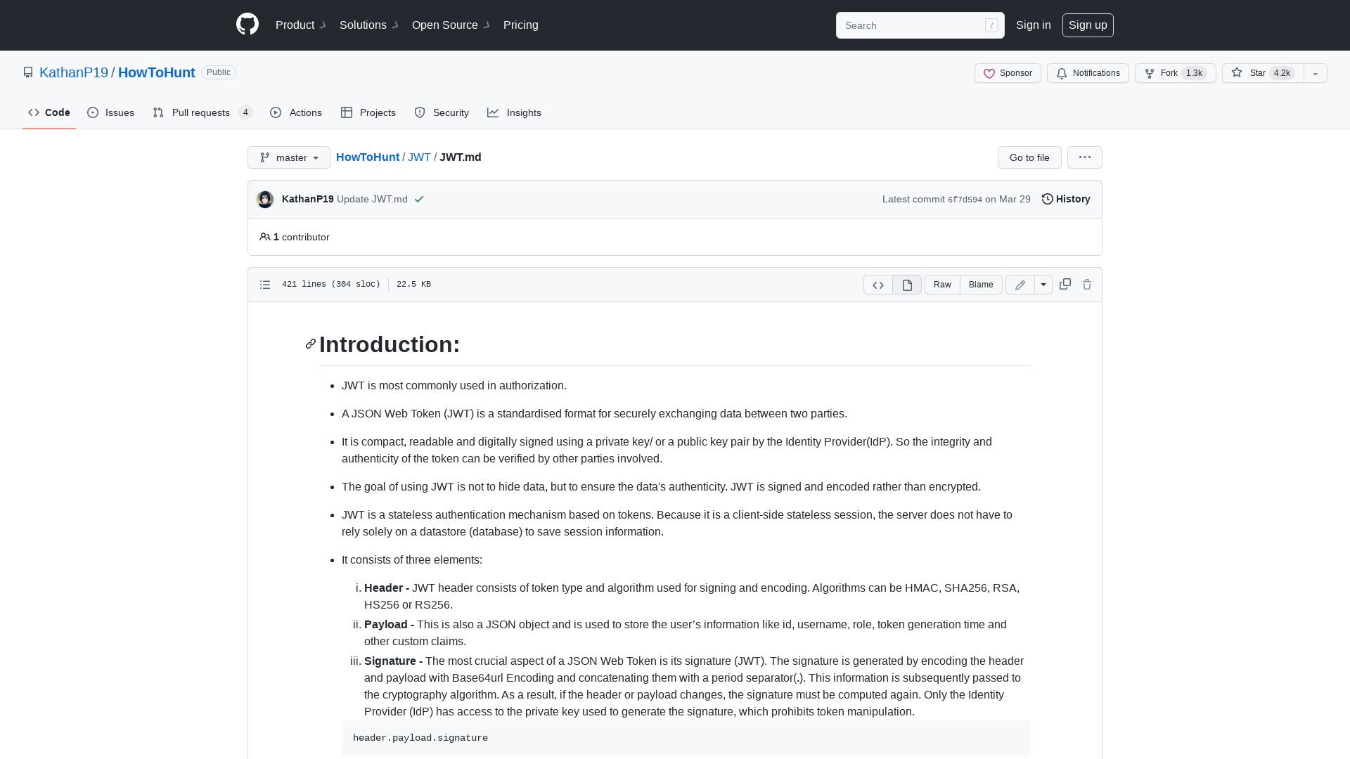 HowToHunt/JWT.md at master · KathanP19/HowToHunt · GitHub