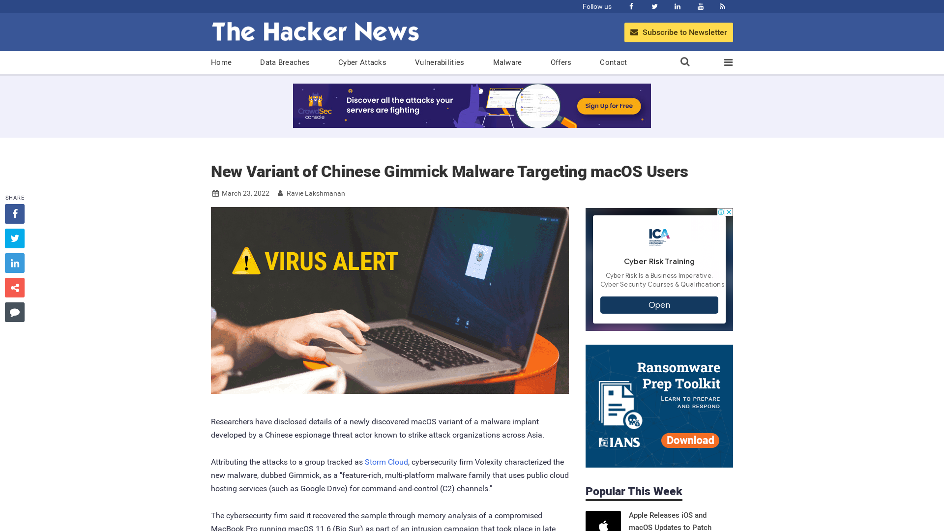 New Variant of Chinese Gimmick Malware Targeting macOS Users