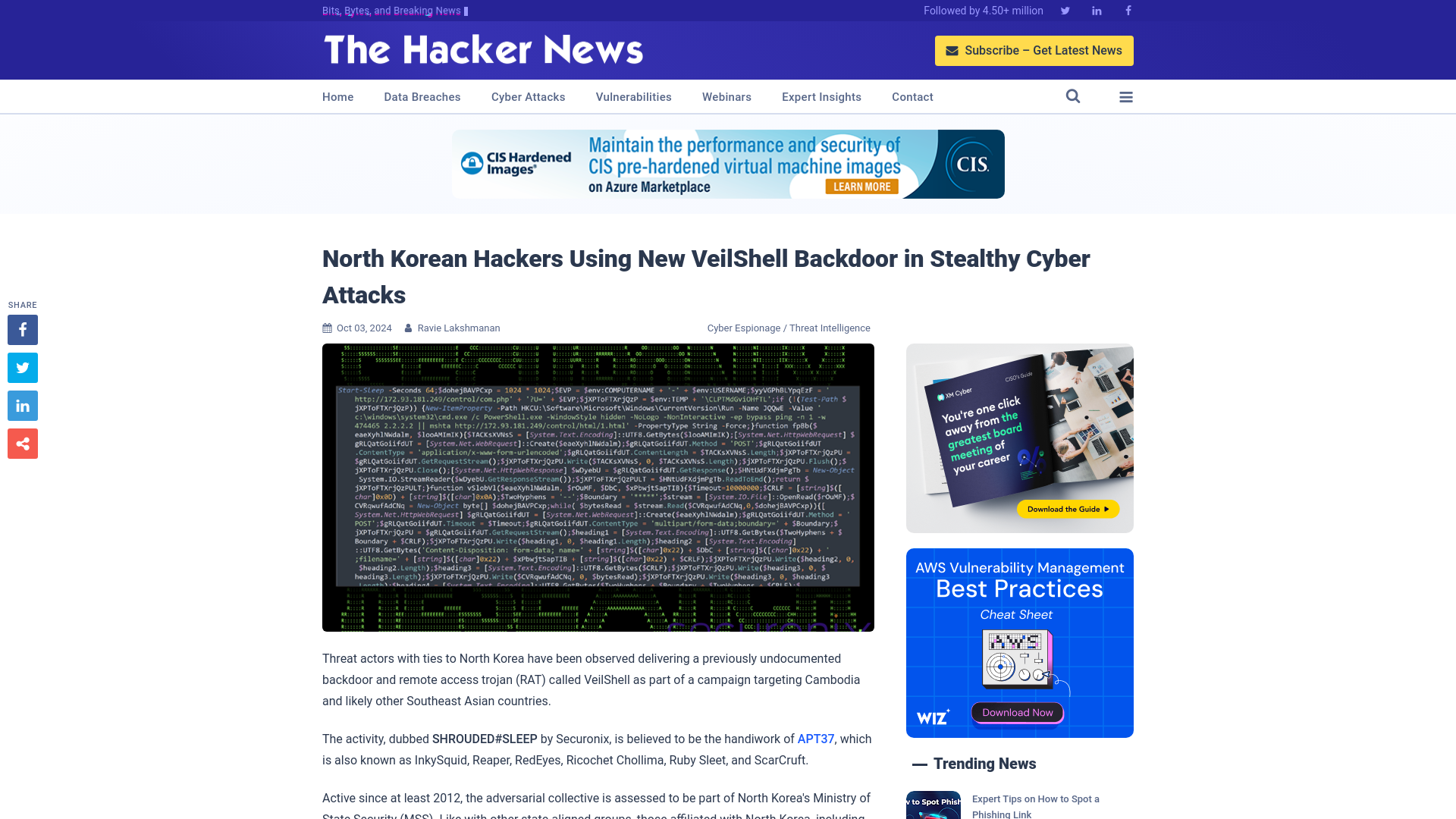 North Korean Hackers Using New VeilShell Backdoor in Stealthy Cyber Attacks