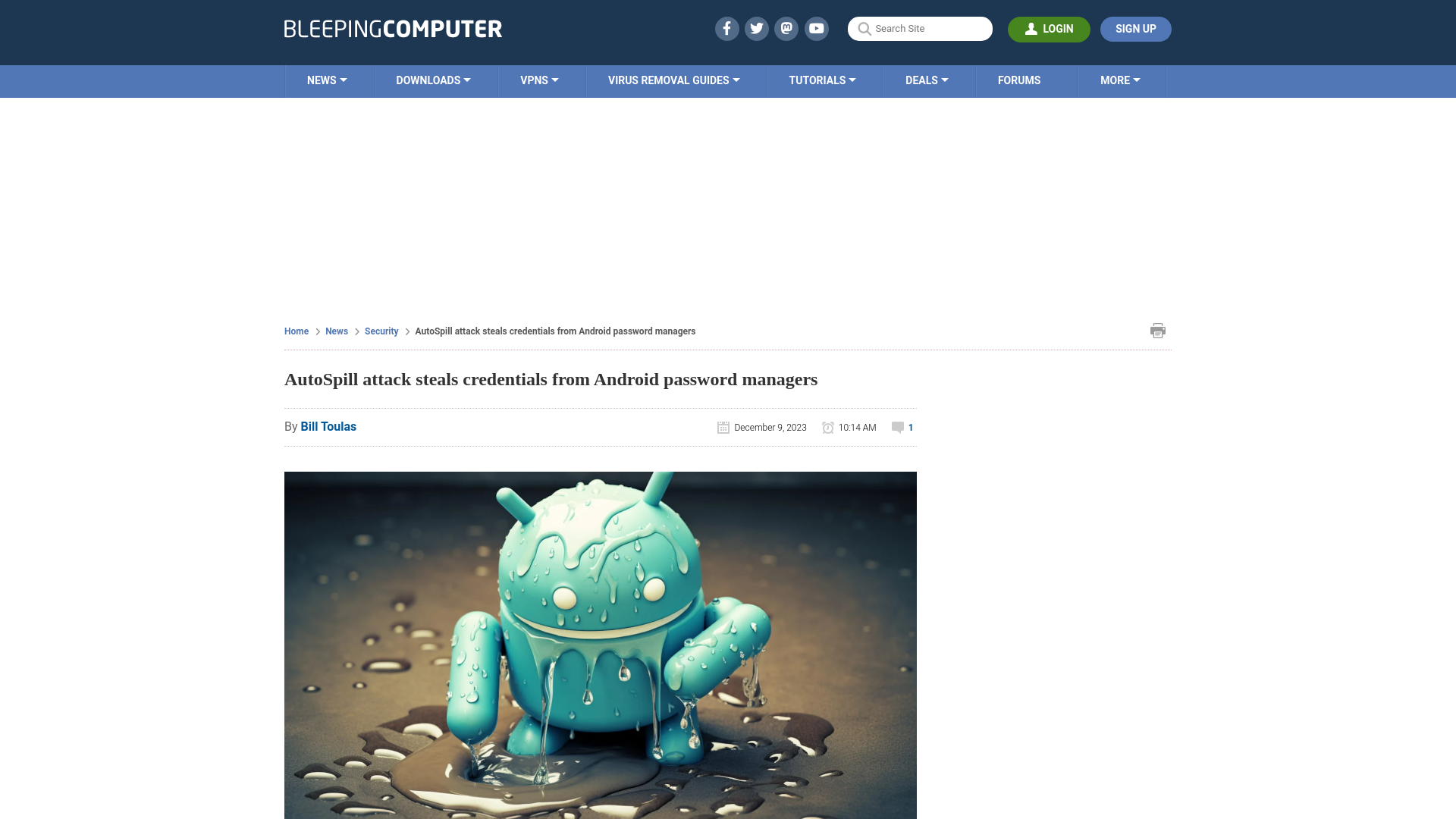 AutoSpill attack steals credentials from Android password managers