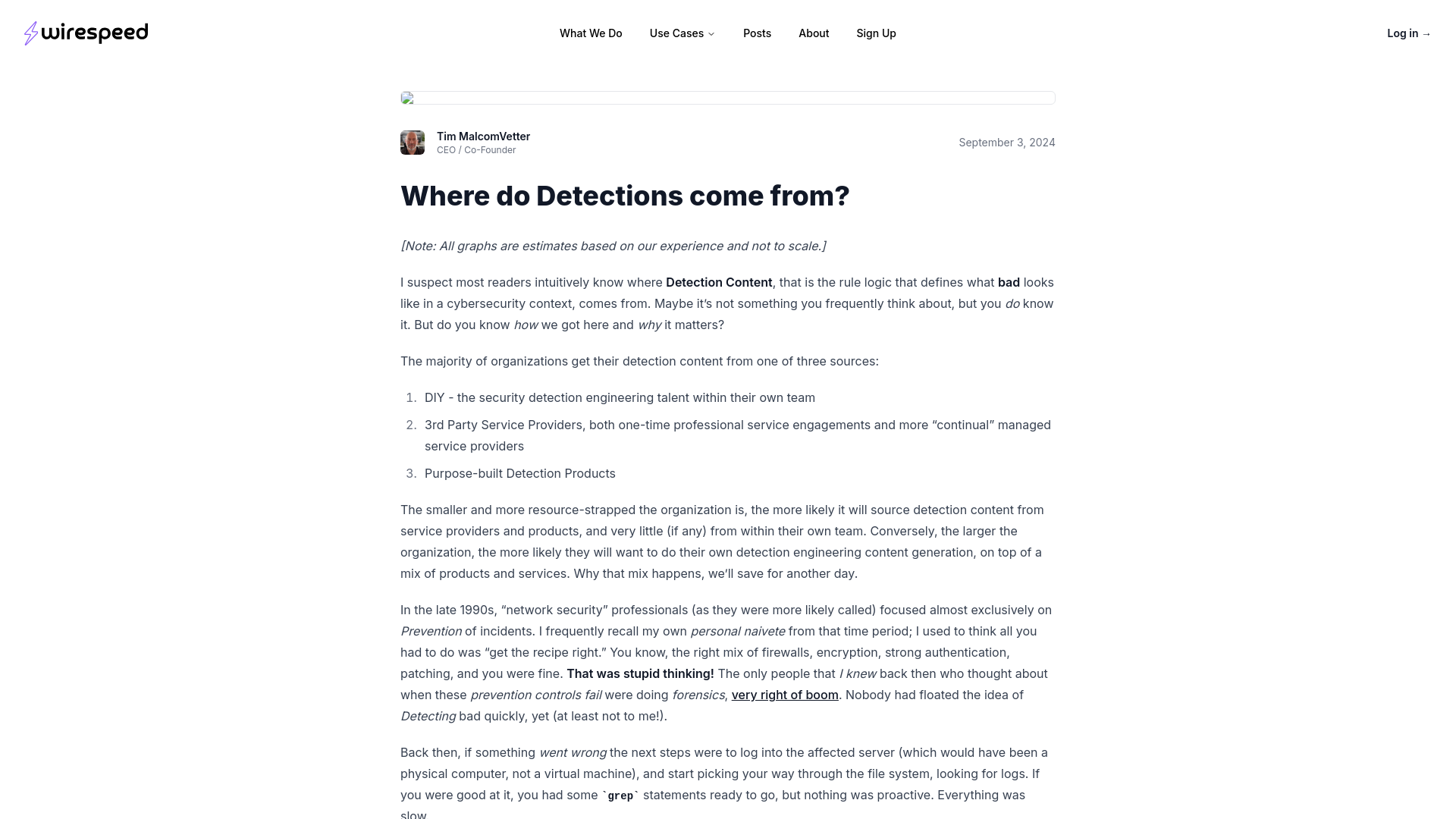 Where do Detections come from? | Wirespeed