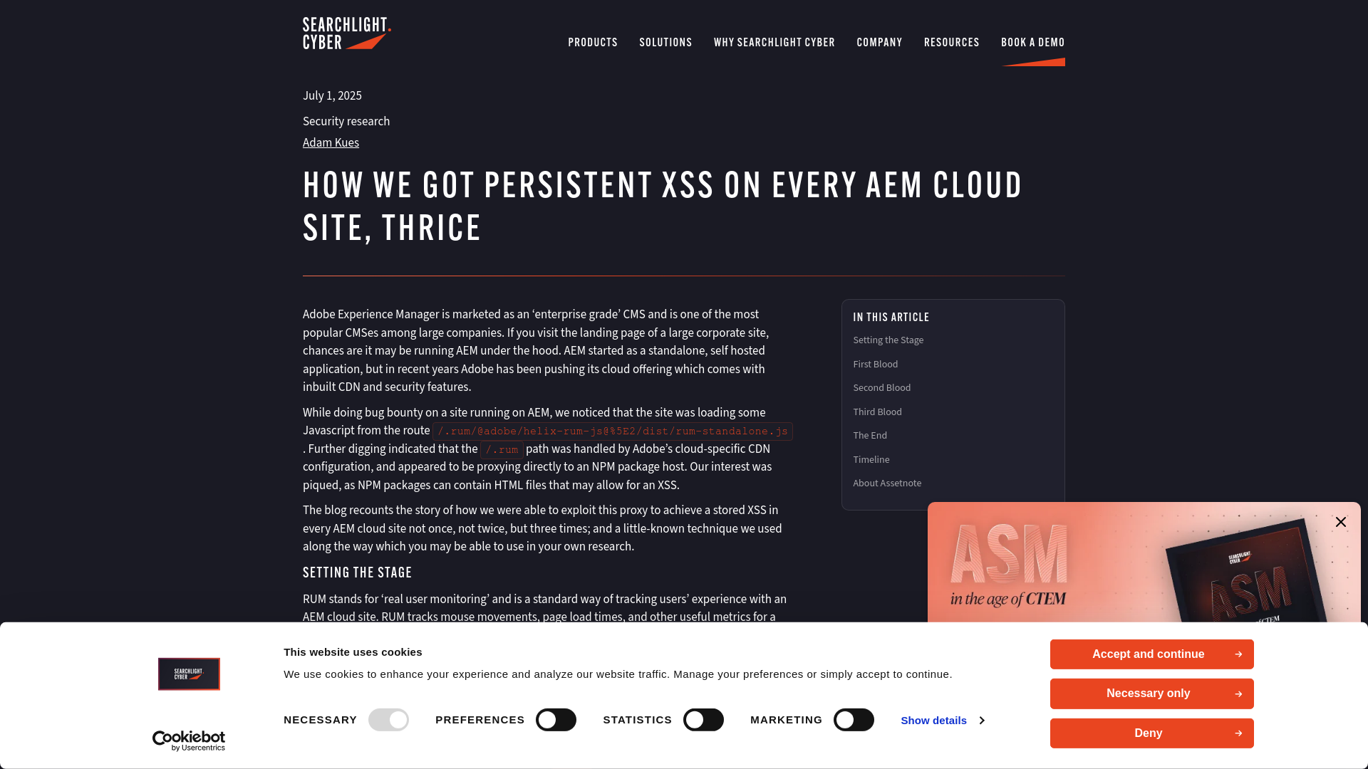 How we got persistent XSS on every AEM cloud site, thrice › Searchlight Cyber