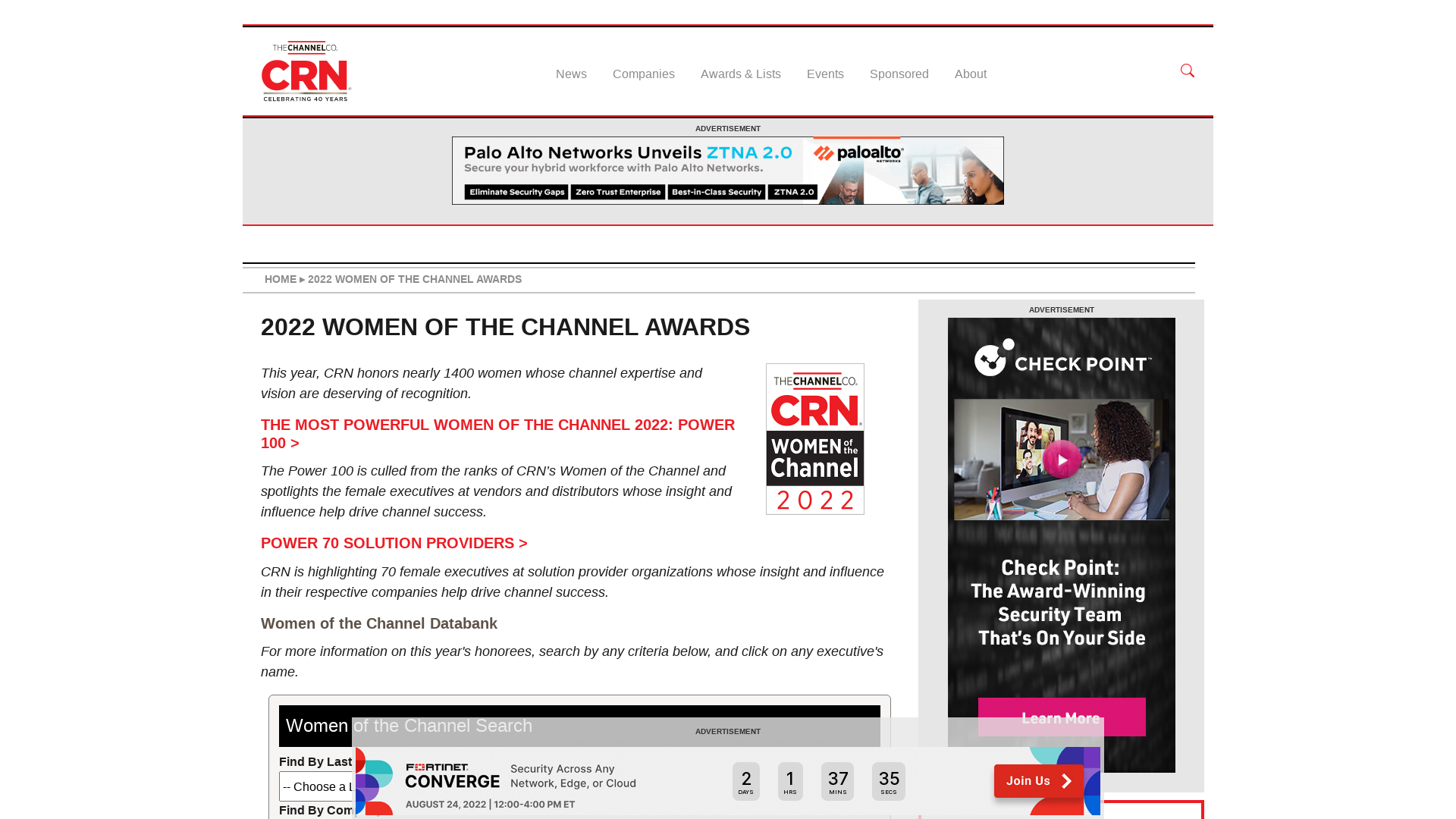 2022 Women of the Channel Awards | CRN